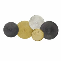 Discount 💯 Studio 350 Multi Aluminum Coastal Wall Decor Abstract 17 X 35 X 4 🌟