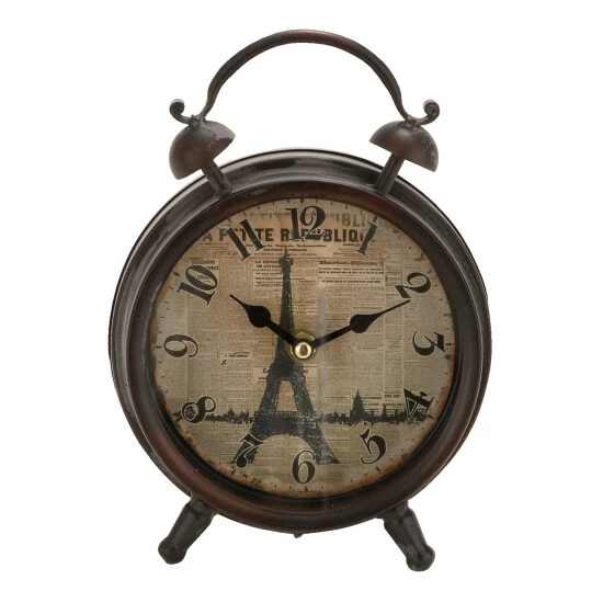 Hot Sale ⭐ Studio 350 Black Iron Vintage Clock No Theme 9 X 6 X 3 - 6 X 3 X 9Round 😉 - Image 2