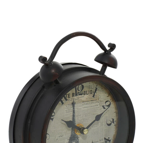 Hot Sale ⭐ Studio 350 Black Iron Vintage Clock No Theme 9 X 6 X 3 - 6 X 3 X 9Round 😉 - Image 5