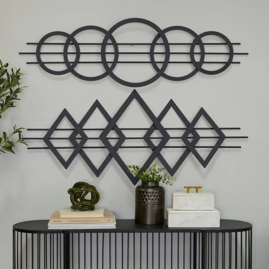 New 🎉 Studio 350 Metal Contemporary Geometric Wall Decor ( Set Of 2) Gold 😀 - Image 8