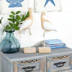 Best deal 🌟 Studio 350 Brown Resin Coastal Sculpture Bird (Set Of 2) - 5 X 6 X 17 And 3 X 17 X 15 ⭐