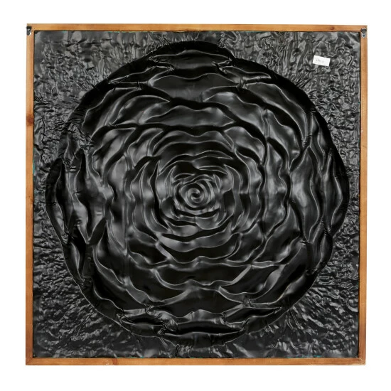 Discount 👍 Studio 350 Large Square Bronze Metal Rose Wall Decor In Natural Wood Frame, 41.5" X 41.5" 🎁 - Image 6