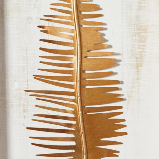 New ⌛ Studio 350 Gold Iron Contemporary Wall Decor Floral And Botanical (Set Of 3) 🔔 - Image 6