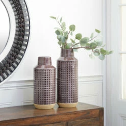 Top 10 🧨 Studio 350 Iron Contemporary Vase (Set Of 2) Pink 🧨