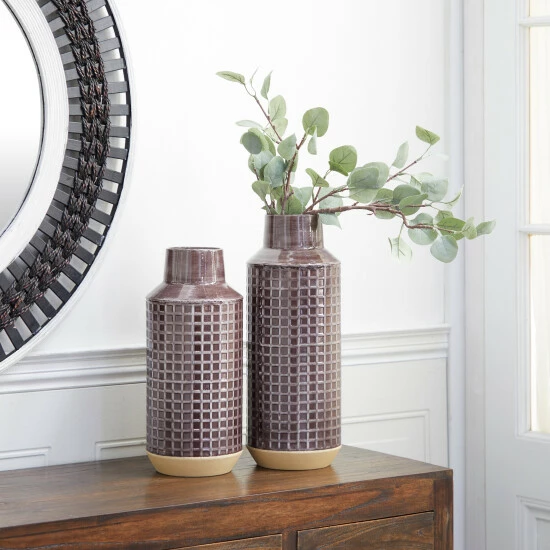 Top 10 🧨 Studio 350 Iron Contemporary Vase (Set Of 2) Pink 🧨 - Image 7