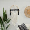 Discount 😍 Studio 350 Black Fabric Bohemian Macrame Wall Decor ⌛