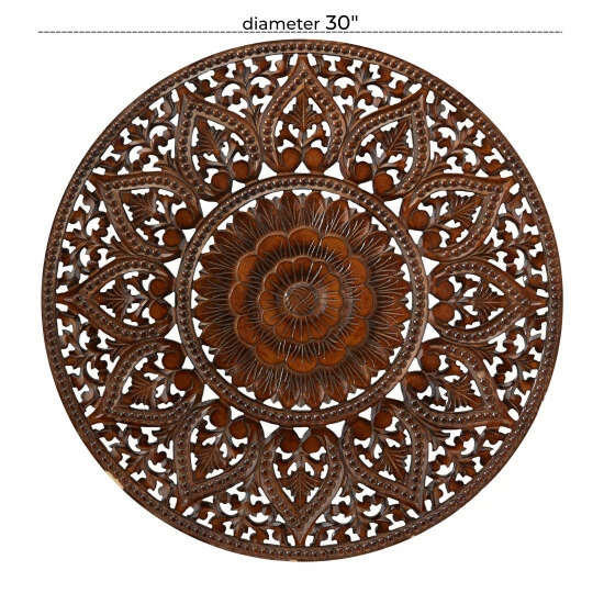 Brand new 🎁 Studio 350 Wood Bohemian Carved Floral Wall Decor White ⌛ - Image 6
