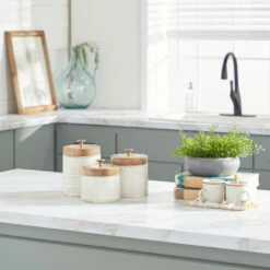 Best deal 🔥 Studio 350 White Terracotta Country Cottage Decorative Jar (Set Of 3) - S/3 6.75", 7.75", 8.25"H 😍