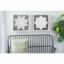 Top 10 🔔 Studio 350 White MDF Traditional Wall Decor Floral And Botanical (Set Of 2) 🔔