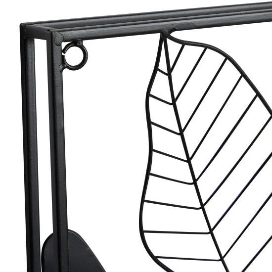 Hot Sale 👍 Studio 350 Black Iron Contemporary Wall Decor Floral And Botanical (Set Of 2) 🥰 - Image 6