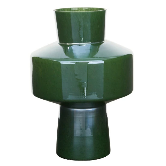 Coupon ๐ Studio 350 Green Glass Modern Vase 13 X 9 X 9 - 9 X 9 X 13 ๐งจ