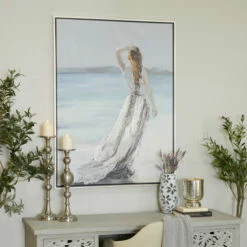 Buy 👍 Studio 350 White Wood Coastal Framed Wall Art 🎁