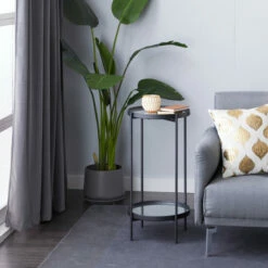 Best reviews of 🎁 Studio 350 Black Iron Contemporary Accent Table 28 X 15 X 15 - 15 X 15 X 28Round 😉