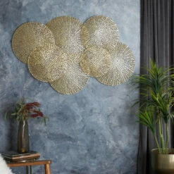Flash Sale 😉 Studio 350 Gold Metal Contemporary Round Wall Decor 🔔