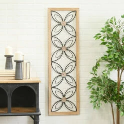 Hot Sale 👍 Studio 350 Brown Wood Farmhouse Geometric Wall Decor 👍