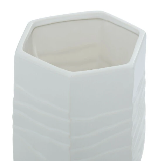 Best deal 😀 Studio 350 White Ceramic Contemporary Vase 7 X 7 X 7 - 7 X 7 X 7 😉 - Image 6