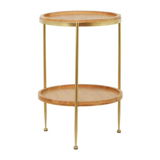 Cheap 🔔 Studio 350 Brown Metal Contemporary Accent Table - 17 X 17 X 25 😀 - Image 3