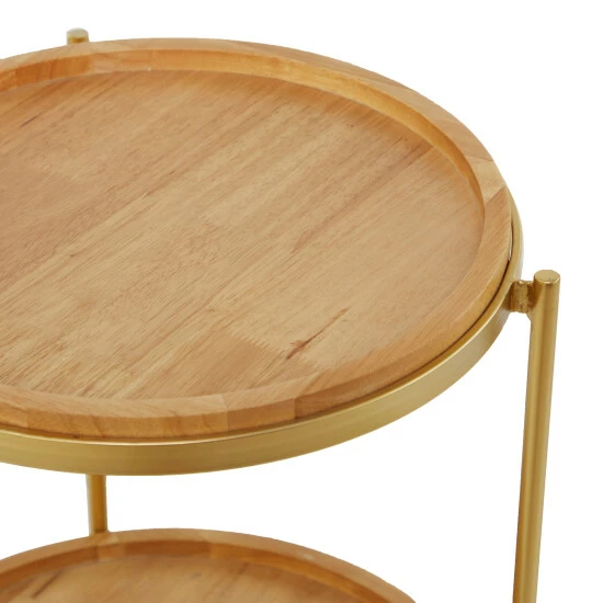 Cheap 🔔 Studio 350 Brown Metal Contemporary Accent Table - 17 X 17 X 25 😀 - Image 5