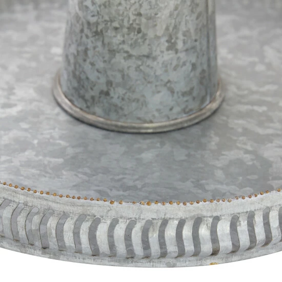 Discount 💯 Studio 350 Silver Metal Farmhouse Tiered Server 15 X 16 X 16 - 16 X 16 X 15Round 😀 - Image 4