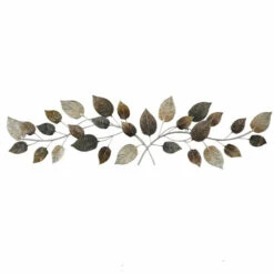 Promo 💯 Studio 350 Brown Metal Traditional Wall Decor Floral And Botanical 15 X 50 X 2 😍