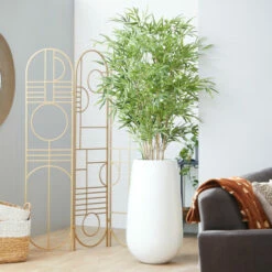 Best Pirce 🔔 Studio 350 White Fiberglass Contemporary Artificial Foliage ✨