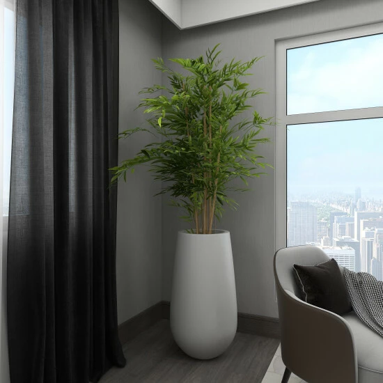 Best Pirce 🔔 Studio 350 White Fiberglass Contemporary Artificial Foliage ✨ - Image 8