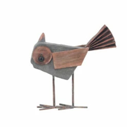 Buy ⌛ Studio 350 Rustic Gray And Brown Metal And Polystone Bird Sculpture, 16 X 16 🥰