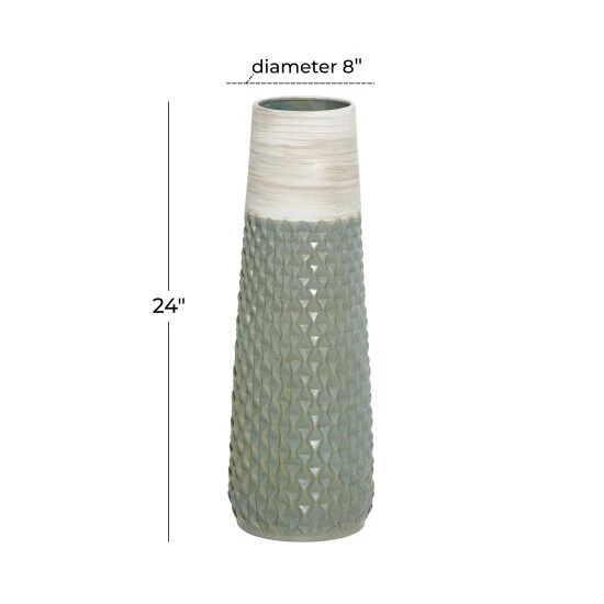 Cheapest ๐คฉ Studio 350 Green Ceramic Contemporary Vase 24 X 8 X 8 - 8 X 8 X 24 ๐งจ - Image 5