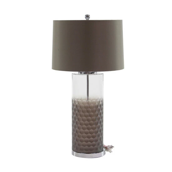 Promo 👍 Studio 350 Brown Glass Natural Table Lamp 31 X 16 X 16 ⌛ - Image 2