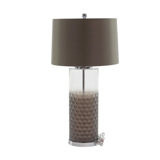 Promo 👍 Studio 350 Brown Glass Natural Table Lamp 31 X 16 X 16 ⌛ - Image 3