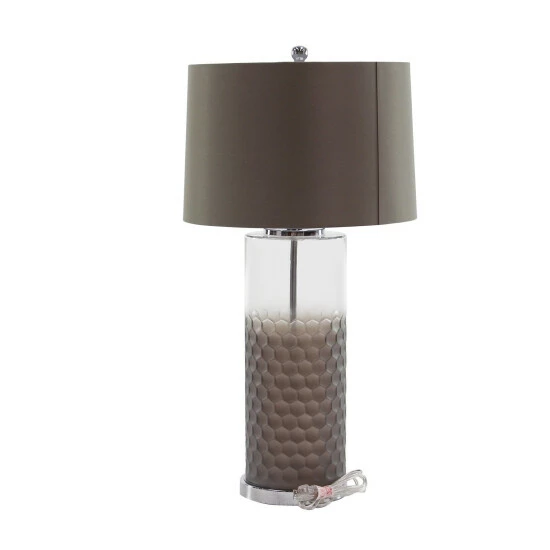 Promo 👍 Studio 350 Brown Glass Natural Table Lamp 31 X 16 X 16 ⌛ - Image 4