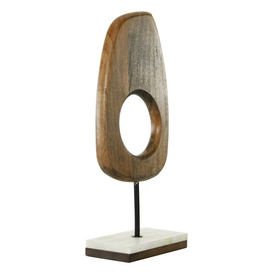Best Sale โญ Studio 350 Brown Wood Modern Sculpture Abstract 18 X 8 X 4 - 8 X 4 X 18 ๐ - Image 2