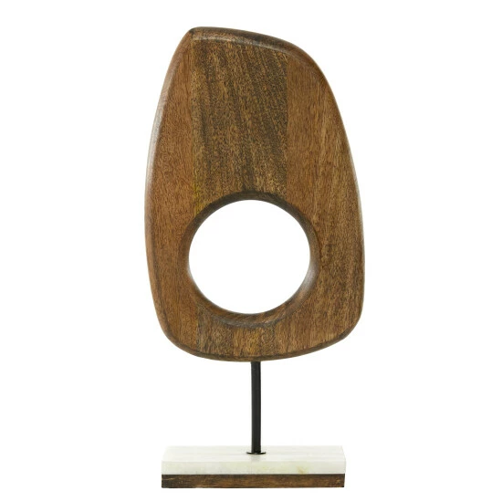 Best Sale โญ Studio 350 Brown Wood Modern Sculpture Abstract 18 X 8 X 4 - 8 X 4 X 18 ๐ - Image 4