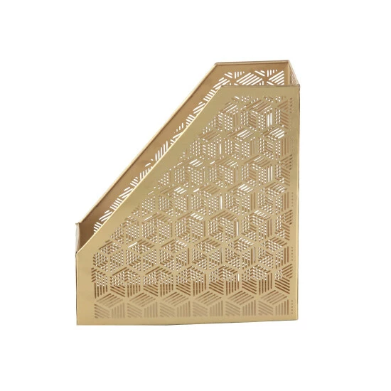 Best deal 😀 Studio 350 Gold Metal Glam Magazine Holder 12 X 5 X 10 - 5 X 1 0 X 12 ⭐ - Image 3