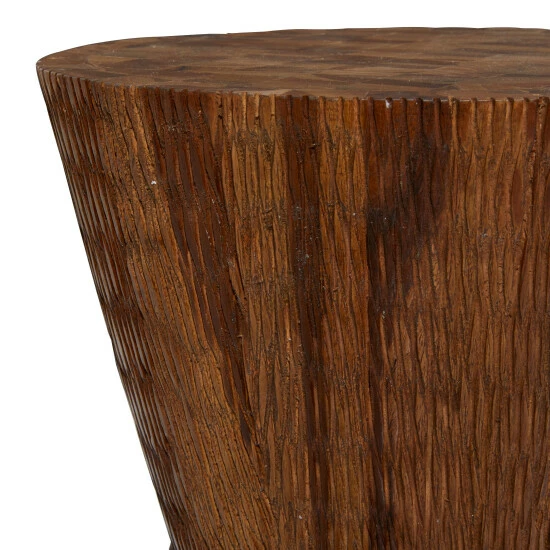 Best Pirce 💯 Studio 350 Brown Teak Wood Contemporary Stool 18 X 13 X 13 - 13 X 13 X 18 🔔 - Image 6