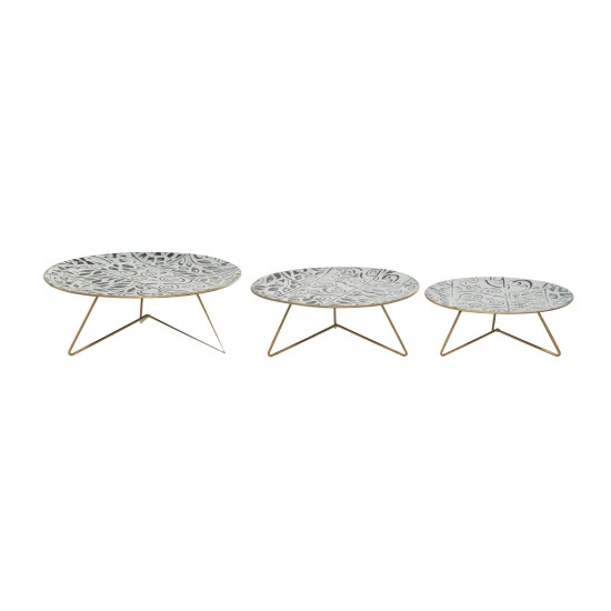 Wholesale ๐ Studio 350 White Iron Farmhouse Cake Stand (Set Of 3) - 14 X 14 X 6Round ๐ - Image 3