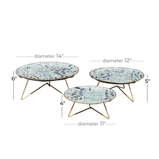 Wholesale ๐ Studio 350 White Iron Farmhouse Cake Stand (Set Of 3) - 14 X 14 X 6Round ๐ - Image 6