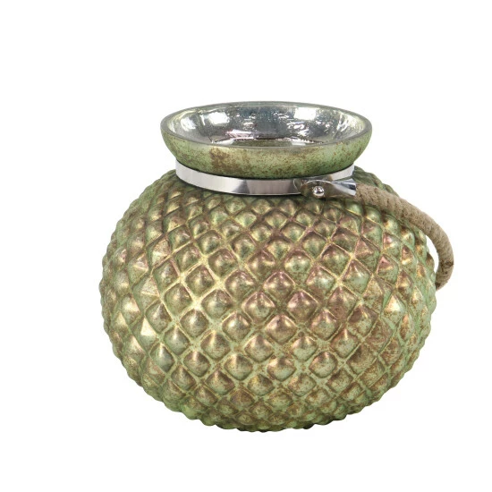 Flash Sale 🎁 Studio 350 Green Glass Natural Candle Holder Set Of 2 9 X 11 X 11 💯 - Image 2