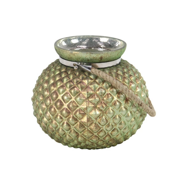 Flash Sale 🎁 Studio 350 Green Glass Natural Candle Holder Set Of 2 9 X 11 X 11 💯 - Image 3