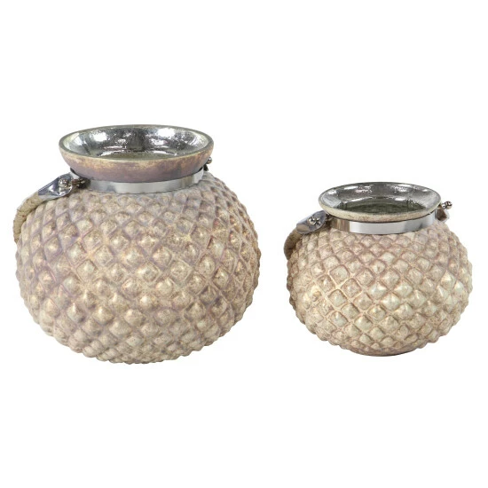 Flash Sale 🎁 Studio 350 Green Glass Natural Candle Holder Set Of 2 9 X 11 X 11 💯 - Image 8