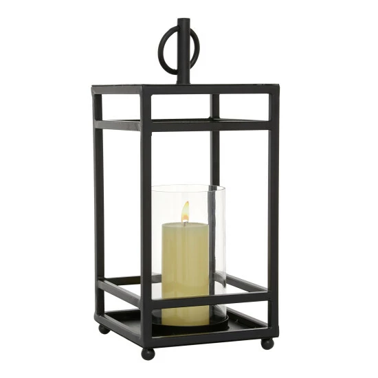 Promo ๐ Studio 350 Black Metal Contemporary Lantern 19 X 8 X 8 - 8 X 8 X 19 ๐ - Image 2