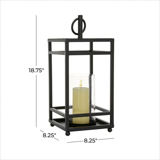 Promo ๐ Studio 350 Black Metal Contemporary Lantern 19 X 8 X 8 - 8 X 8 X 19 ๐ - Image 6
