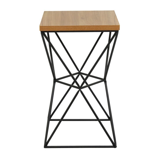 Hot Sale 😉 Studio 350 Brown Metal Contemporary Accent Table - 14 X 14 X 24 ✔️ - Image 2
