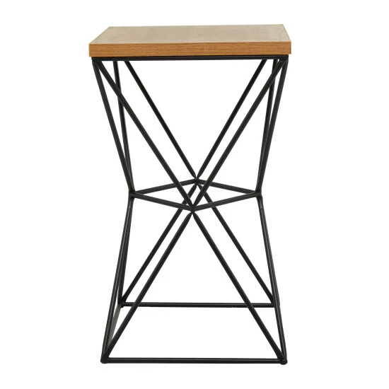 Hot Sale 😉 Studio 350 Brown Metal Contemporary Accent Table - 14 X 14 X 24 ✔️ - Image 7