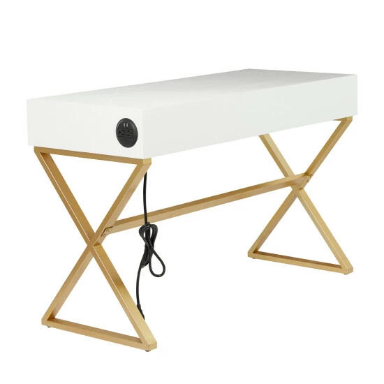 Coupon 👍 Studio 350 MDF Contemporary Console Table - 47 X 20 X 30 White ✨ - Image 3