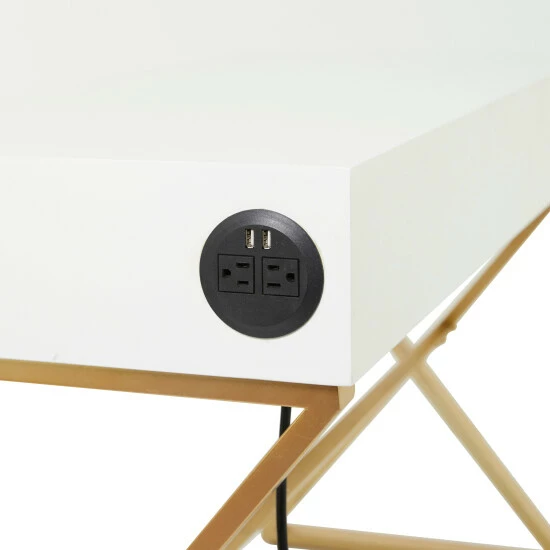 Coupon 👍 Studio 350 MDF Contemporary Console Table - 47 X 20 X 30 White ✨ - Image 4