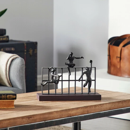 Cheap ๐ Studio 350 Black Metal Contemporary Sculpture People 10 X 14 X 9 - 14 X 9 X 10 โญ