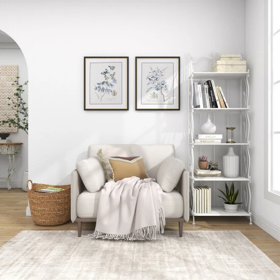 Buy 🔥 Studio 350 Metal Indoor Outdoor Tall Folding 5 Shelves Scroll Bakers Rack Gold - 11"w, 65"h 😀 - Image 7