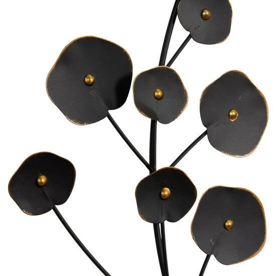 Wholesale 🌟 Studio 350 Black Iron Farmhouse Wall Decor Floral And Botanical (Set Of 2) 👍 - Image 3