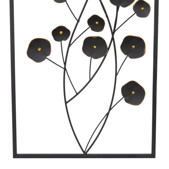 Wholesale 🌟 Studio 350 Black Iron Farmhouse Wall Decor Floral And Botanical (Set Of 2) 👍 - Image 4